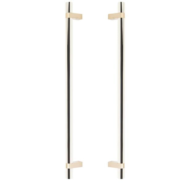 Emtek - Back to Back, Select Bar Appliance Pull 18 Inch C-C, Rectangular Bar Stem, Smooth Bar