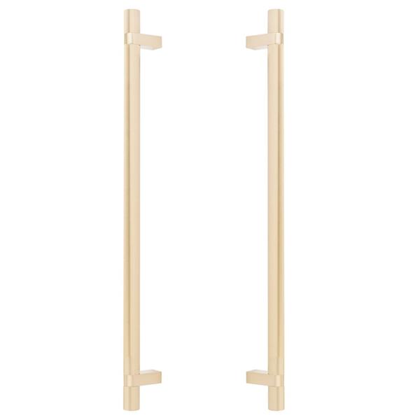 Emtek - Back to Back, Select Bar Appliance Pull 18 Inch C-C, Rectangular Bar Stem, Smooth Bar
