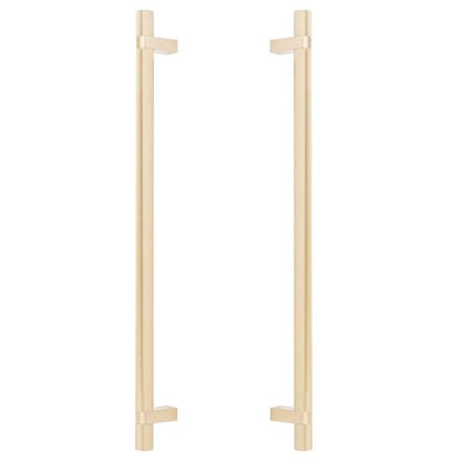 Emtek - Back to Back, Select Bar Appliance Pull 18 Inch C-C, Rectangular Bar Stem, Smooth Bar