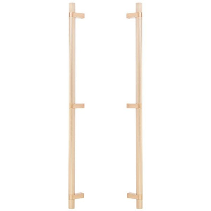 Emtek - Back to Back, Select Bar Appliance Pull 24 Inch C-C, Rectangular Bar Stem, Knurled Bar