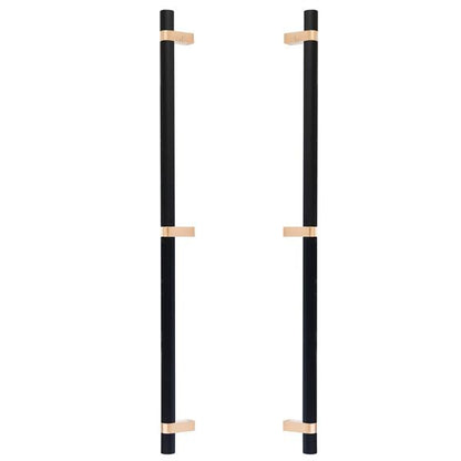 Emtek - Back to Back, Select Bar Appliance Pull 24 Inch C-C, Rectangular Bar Stem, Knurled Bar
