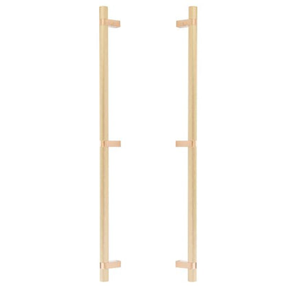 Emtek - Glass Shower Door Back to Back, Select Bar Appliance Pull 24 Inch C-C, Rectangular Bar Stem, Knurled Bar