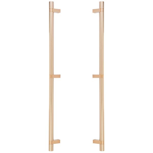 Emtek - Back to Back, Select Bar Appliance Pull 24 Inch C-C, Rectangular Bar Stem, Smooth Bar