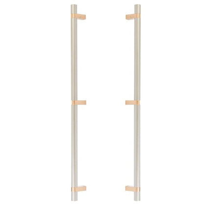 Emtek - Back to Back, Select Bar Appliance Pull 24 Inch C-C, Rectangular Bar Stem, Smooth Bar