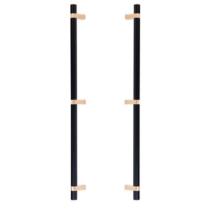 Emtek - Back to Back, Select Bar Appliance Pull 24 Inch C-C, Rectangular Bar Stem, Smooth Bar
