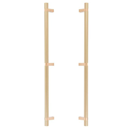 Emtek - Back to Back, Select Bar Appliance Pull 24 Inch C-C, Rectangular Bar Stem, Smooth Bar