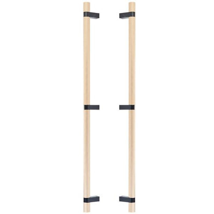 Emtek - Back to Back, Select Bar Appliance Pull 24 Inch C-C, Rectangular Bar Stem, Knurled Bar