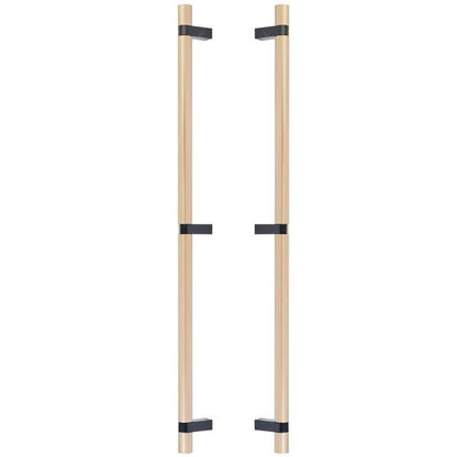Emtek - Back to Back, Select Bar Appliance Pull 24 Inch C-C, Rectangular Bar Stem, Smooth Bar