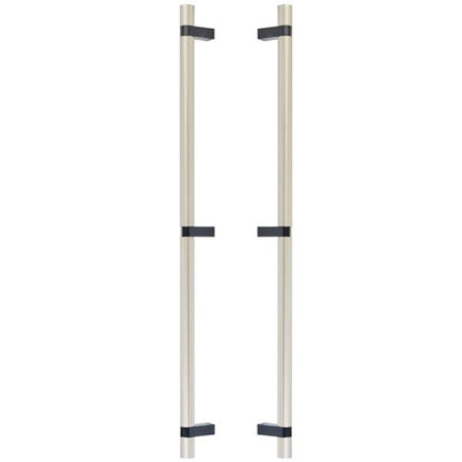 Emtek - Back to Back, Select Bar Appliance Pull 24 Inch C-C, Rectangular Bar Stem, Smooth Bar