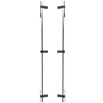 Emtek - Back to Back, Select Bar Appliance Pull 24 Inch C-C, Rectangular Bar Stem, Smooth Bar