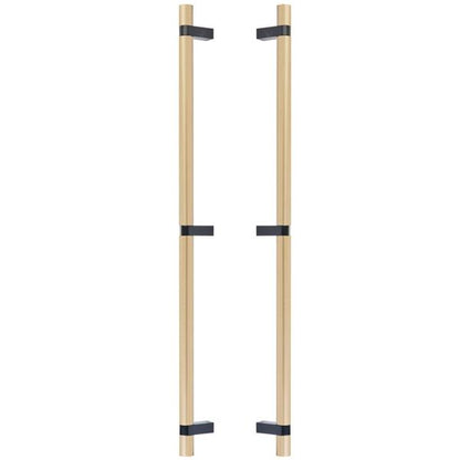 Emtek - Back to Back, Select Bar Appliance Pull 24 Inch C-C, Rectangular Bar Stem, Smooth Bar
