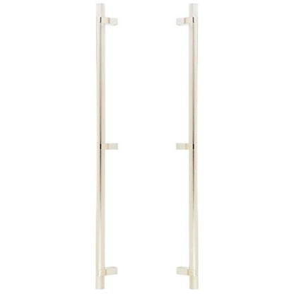 Emtek - Back to Back, Select Bar Appliance Pull 24 Inch C-C, Rectangular Bar Stem, Knurled Bar