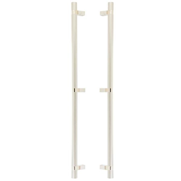 Emtek - Back to Back, Select Bar Appliance Pull 24 Inch C-C, Rectangular Bar Stem, Knurled Bar