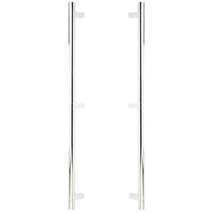 Emtek - Back to Back, Select Bar Appliance Pull 24 Inch C-C, Rectangular Bar Stem, Smooth Bar
