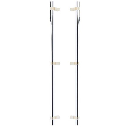 Emtek - Back to Back, Select Bar Appliance Pull 24 Inch C-C, Rectangular Bar Stem, Smooth Bar