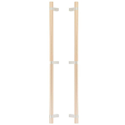 Emtek - Glass Shower Door Back to Back, Select Bar Appliance Pull 24 Inch C-C, Rectangular Bar Stem, Knurled Bar
