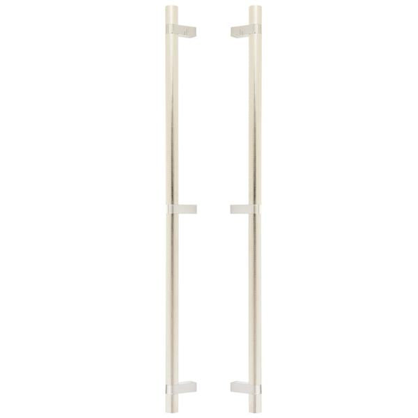 Emtek - Back to Back, Select Bar Appliance Pull 24 Inch C-C, Rectangular Bar Stem, Knurled Bar