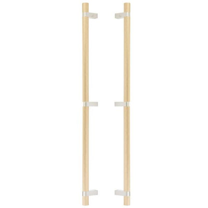 Emtek - Back to Back, Select Bar Appliance Pull 24 Inch C-C, Rectangular Bar Stem, Knurled Bar