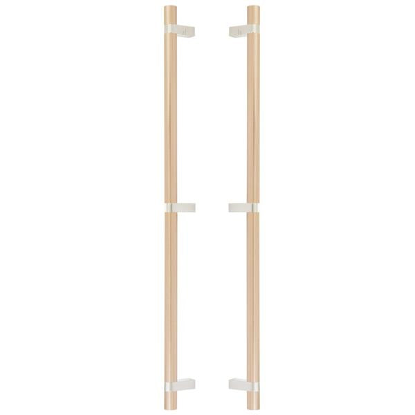 Emtek - Back to Back, Select Bar Appliance Pull 24 Inch C-C, Rectangular Bar Stem, Smooth Bar