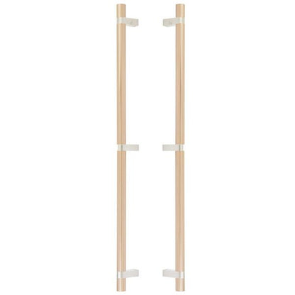 Emtek - Back to Back, Select Bar Appliance Pull 24 Inch C-C, Rectangular Bar Stem, Smooth Bar
