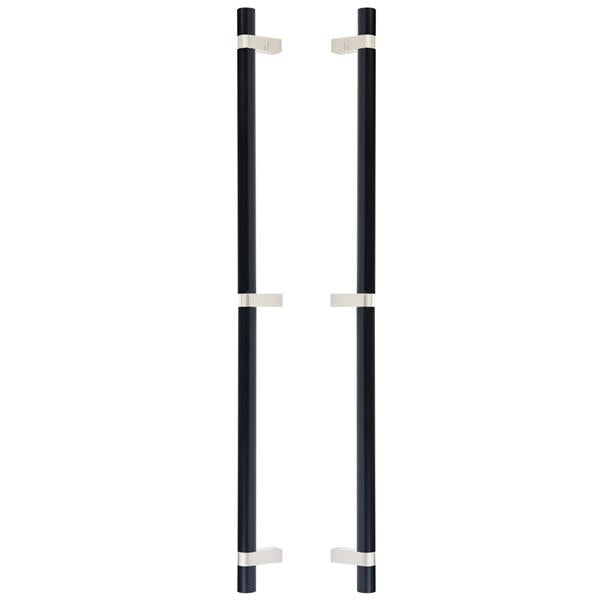 Emtek - Back to Back, Select Bar Appliance Pull 24 Inch C-C, Rectangular Bar Stem, Smooth Bar