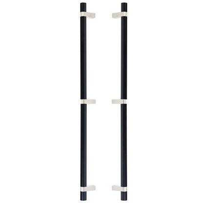 Emtek - Back to Back, Select Bar Appliance Pull 24 Inch C-C, Rectangular Bar Stem, Smooth Bar
