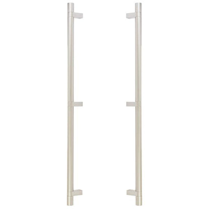 Emtek - Glass Shower Door Back to Back, Select Bar Appliance Pull 24 Inch C-C, Rectangular Bar Stem, Smooth Bar