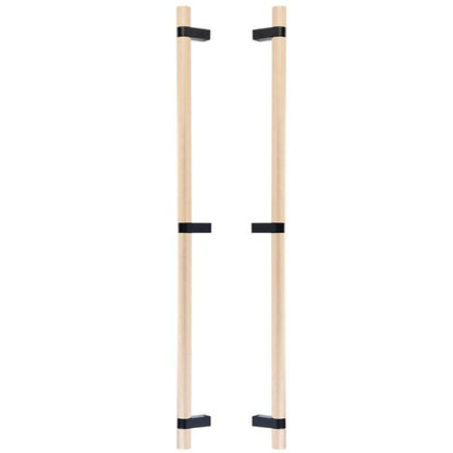 Emtek - Back to Back, Select Bar Appliance Pull 24 Inch C-C, Rectangular Bar Stem, Knurled Bar