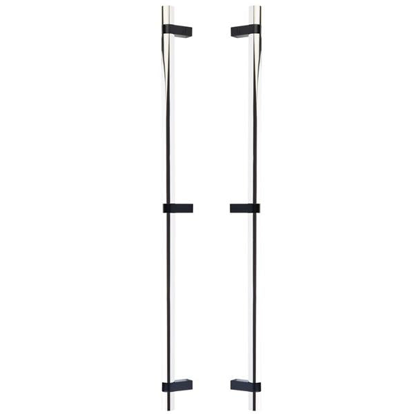 Emtek - Back to Back, Select Bar Appliance Pull 24 Inch C-C, Rectangular Bar Stem, Smooth Bar