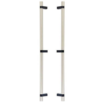 Emtek - Back to Back, Select Bar Appliance Pull 24 Inch C-C, Rectangular Bar Stem, Smooth Bar