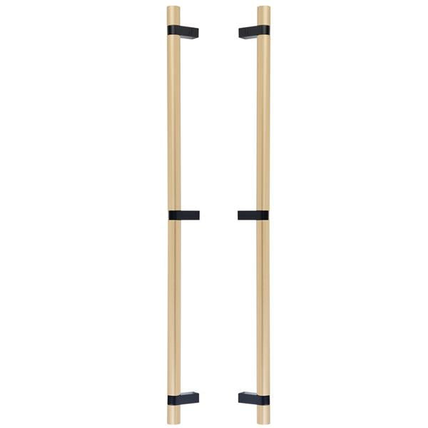 Emtek - Back to Back, Select Bar Appliance Pull 24 Inch C-C, Rectangular Bar Stem, Smooth Bar