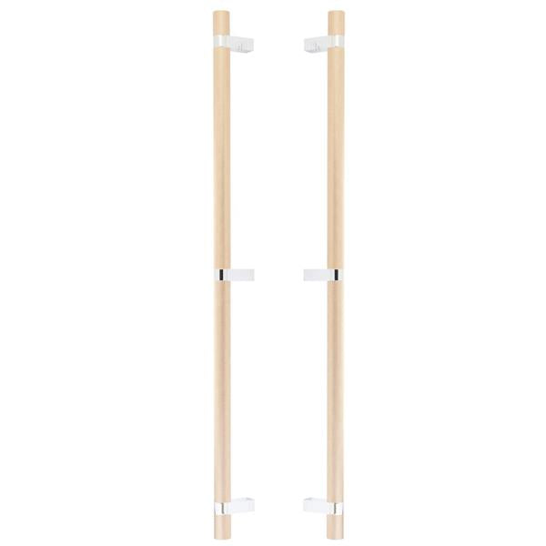 Emtek - Back to Back, Select Bar Appliance Pull 24 Inch C-C, Rectangular Bar Stem, Knurled Bar