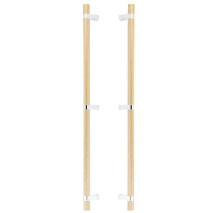 Emtek - Back to Back, Select Bar Appliance Pull 24 Inch C-C, Rectangular Bar Stem, Knurled Bar
