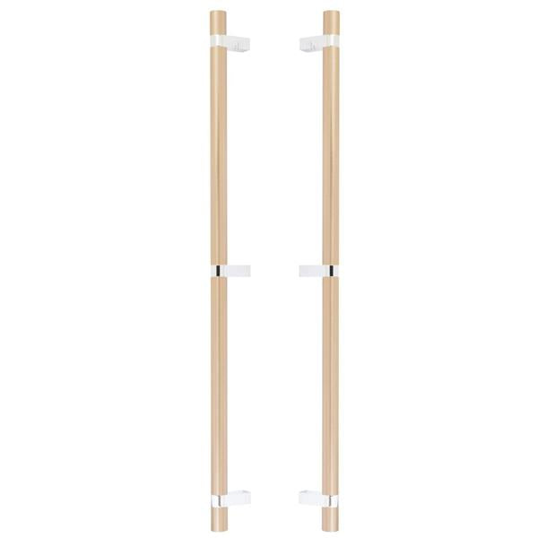 Emtek - Back to Back, Select Bar Appliance Pull 24 Inch C-C, Rectangular Bar Stem, Smooth Bar