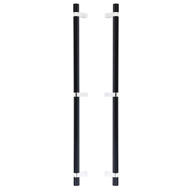 Emtek - Back to Back, Select Bar Appliance Pull 24 Inch C-C, Rectangular Bar Stem, Smooth Bar