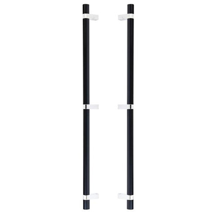 Emtek - Back to Back, Select Bar Appliance Pull 24 Inch C-C, Rectangular Bar Stem, Smooth Bar
