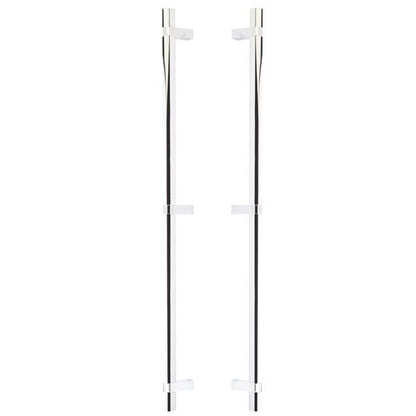 Emtek - Glass Shower Door Back to Back, Select Bar Appliance Pull 24 Inch C-C, Rectangular Bar Stem, Smooth Bar