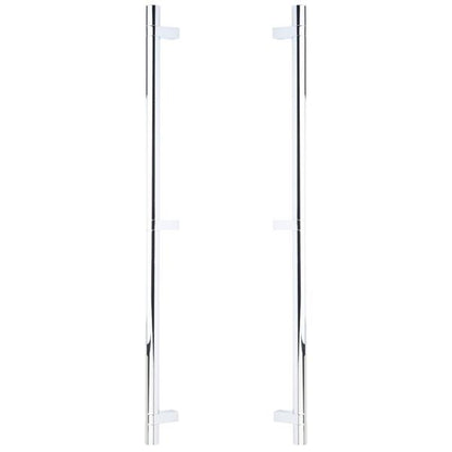 Emtek - Back to Back, Select Bar Appliance Pull 24 Inch C-C, Rectangular Bar Stem, Smooth Bar