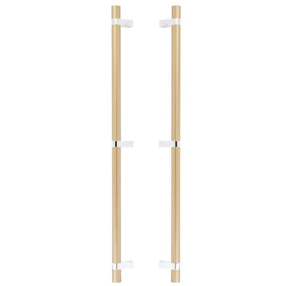 Emtek - Back to Back, Select Bar Appliance Pull 24 Inch C-C, Rectangular Bar Stem, Smooth Bar