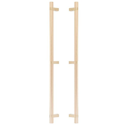 Emtek - Back to Back, Select Bar Appliance Pull 24 Inch C-C, Rectangular Bar Stem, Knurled Bar