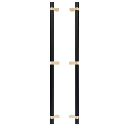 Emtek - Back to Back, Select Bar Appliance Pull 24 Inch C-C, Rectangular Bar Stem, Knurled Bar
