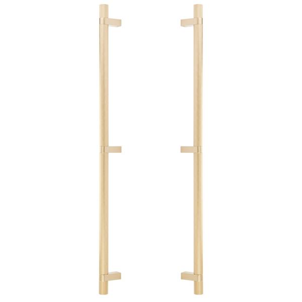 Emtek - Back to Back, Select Bar Appliance Pull 24 Inch C-C, Rectangular Bar Stem, Knurled Bar