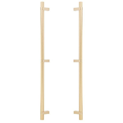 Emtek - Glass Shower Door Back to Back, Select Bar Appliance Pull 24 Inch C-C, Rectangular Bar Stem, Knurled Bar