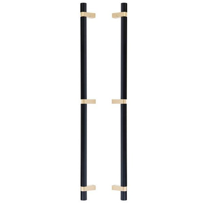 Emtek - Back to Back, Select Bar Appliance Pull 24 Inch C-C, Rectangular Bar Stem, Smooth Bar