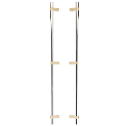 Emtek - Back to Back, Select Bar Appliance Pull 24 Inch C-C, Rectangular Bar Stem, Smooth Bar