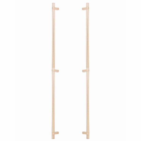 Emtek - Back to Back, Select Bar Appliance Pull 36 Inch C-C, Rectangular Bar Stem, Knurled Bar