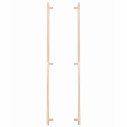 Emtek - Glass Shower Door Back to Back, Select Bar Appliance Pull 36 Inch C-C, Rectangular Bar Stem, Knurled Bar