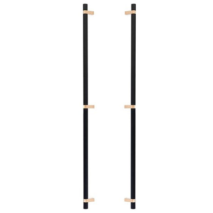 Emtek - Glass Shower Door Back to Back, Select Bar Appliance Pull 36 Inch C-C, Rectangular Bar Stem, Knurled Bar