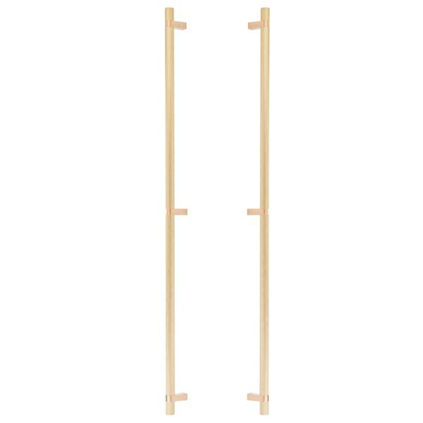 Emtek - Back to Back, Select Bar Appliance Pull 36 Inch C-C, Rectangular Bar Stem, Knurled Bar