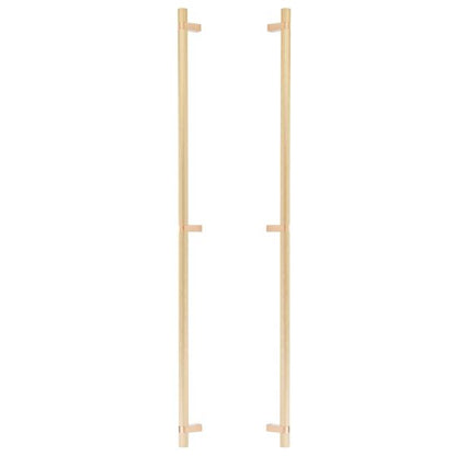 Emtek - Glass Shower Door Back to Back, Select Bar Appliance Pull 36 Inch C-C, Rectangular Bar Stem, Knurled Bar